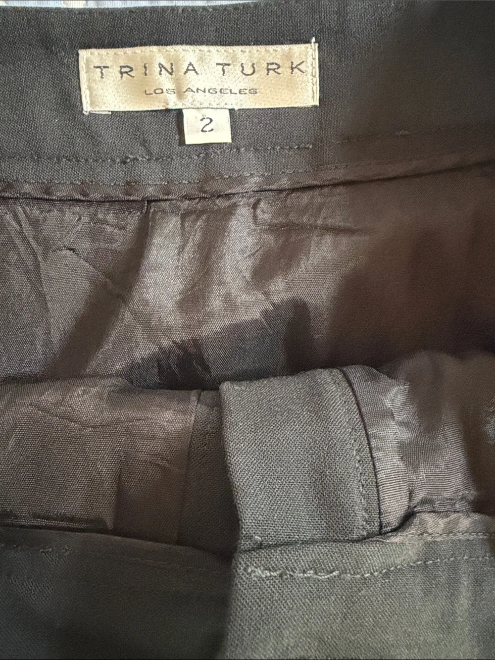 Trina Turk Size 2 Black A-Line Skirt